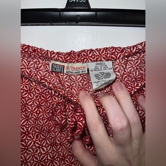 Vintage 90s Y2K skirt Drawstring small 100% Cotton - Picture 3 of 8